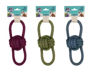 Pet Dog Tug Toy String Dbl Loop 24X9Cm