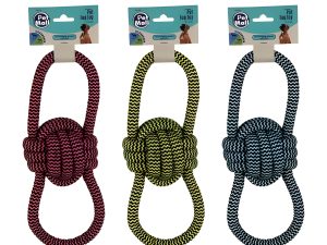 Pet Dog Tug Toy String Dbl Loop 33X10Cm