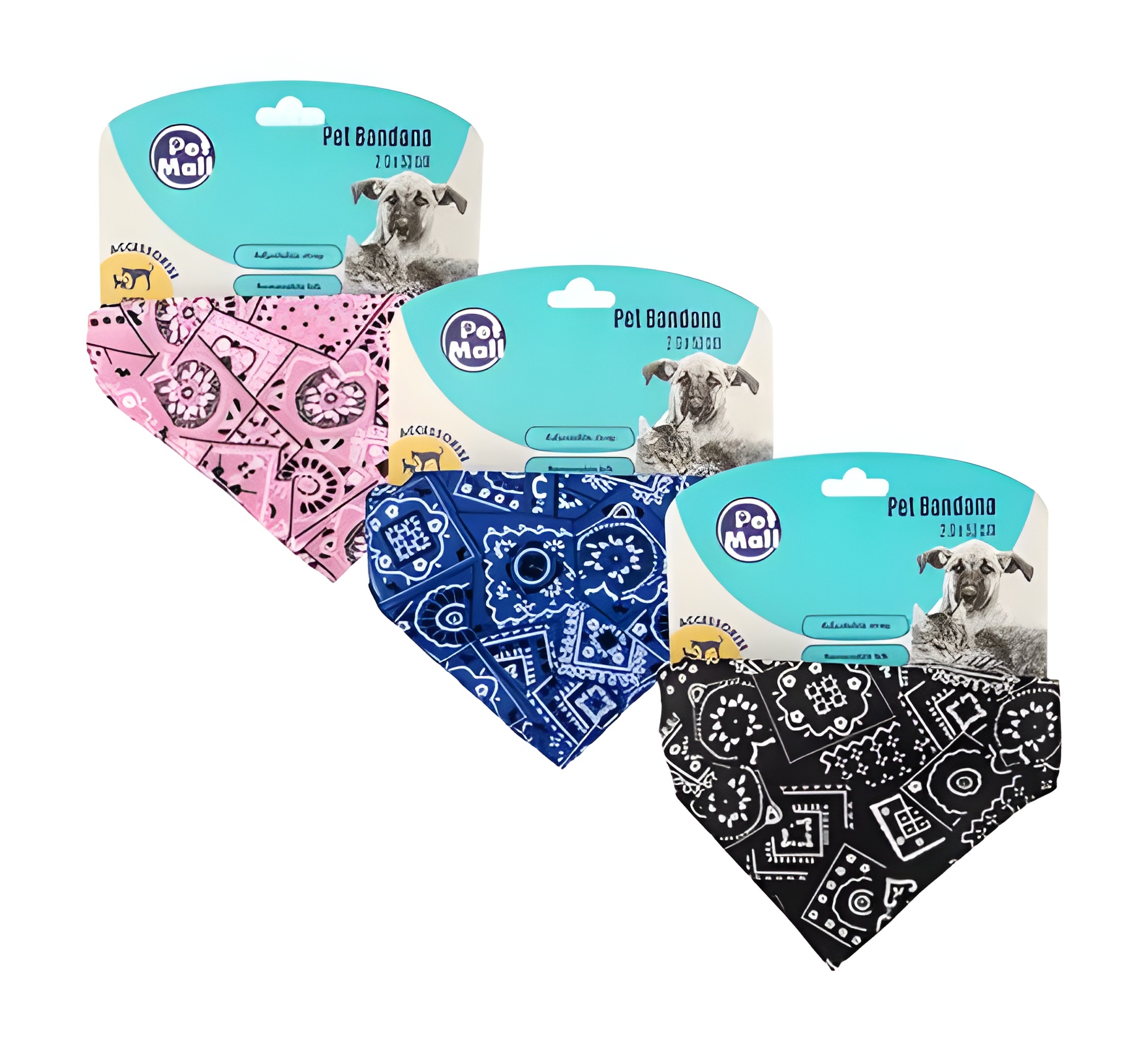 Pet Bandana 2.0X53Cm Assorted Colours