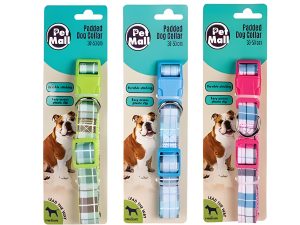 Pet Dog Collar Tartan 30-50Cm Med