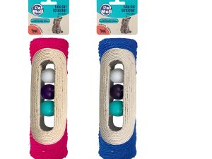 Pet Cat Scratch Toy Tube With Ball 28Cm