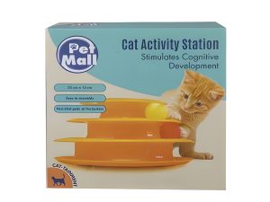 Pet Cat Toy Pyramid With Ball 3 Levels