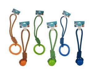 Pet Dog Toy Rope And Tpr Asstd 35-50Cm