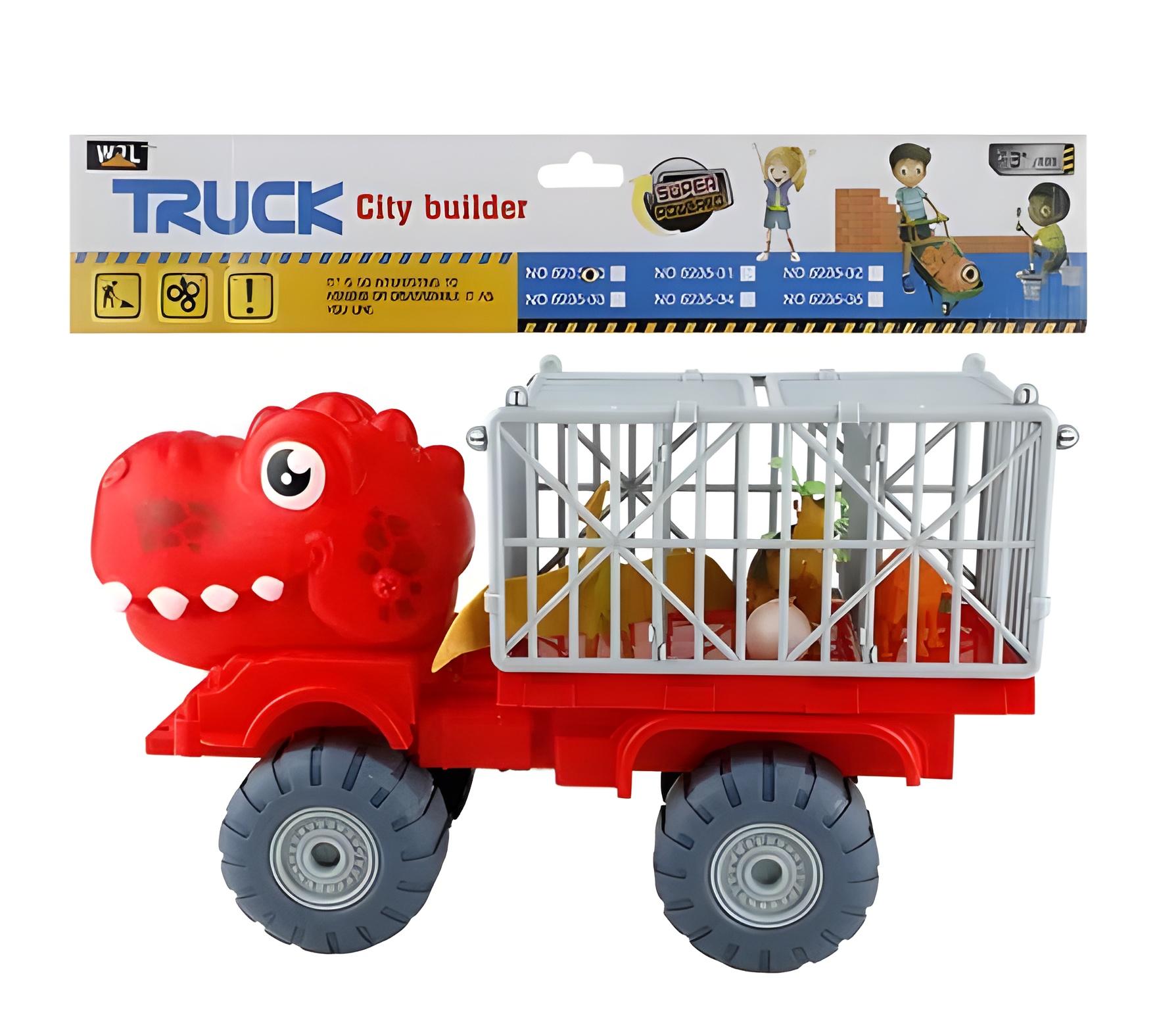Vehicle Playset Dino Cage W/Animals 36Cm