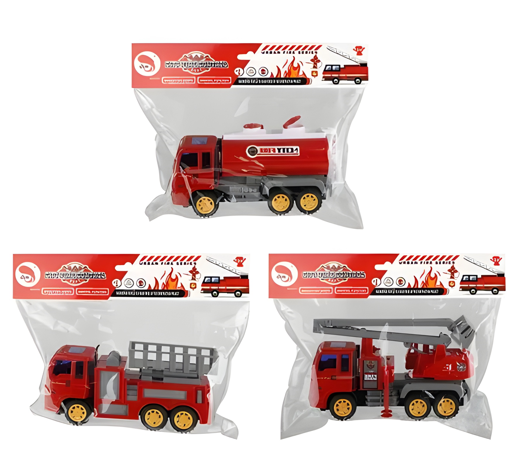 Vehicle Friction Fire Truck Asstd 19Cm