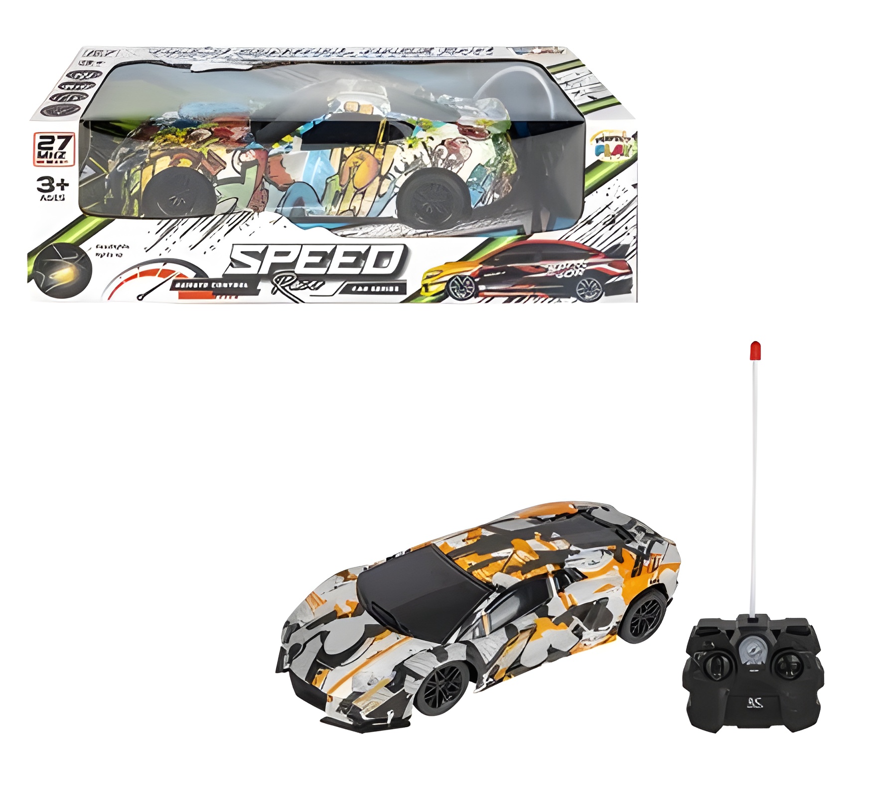 Battery Operated Rc Racer Graffiti 35Cm