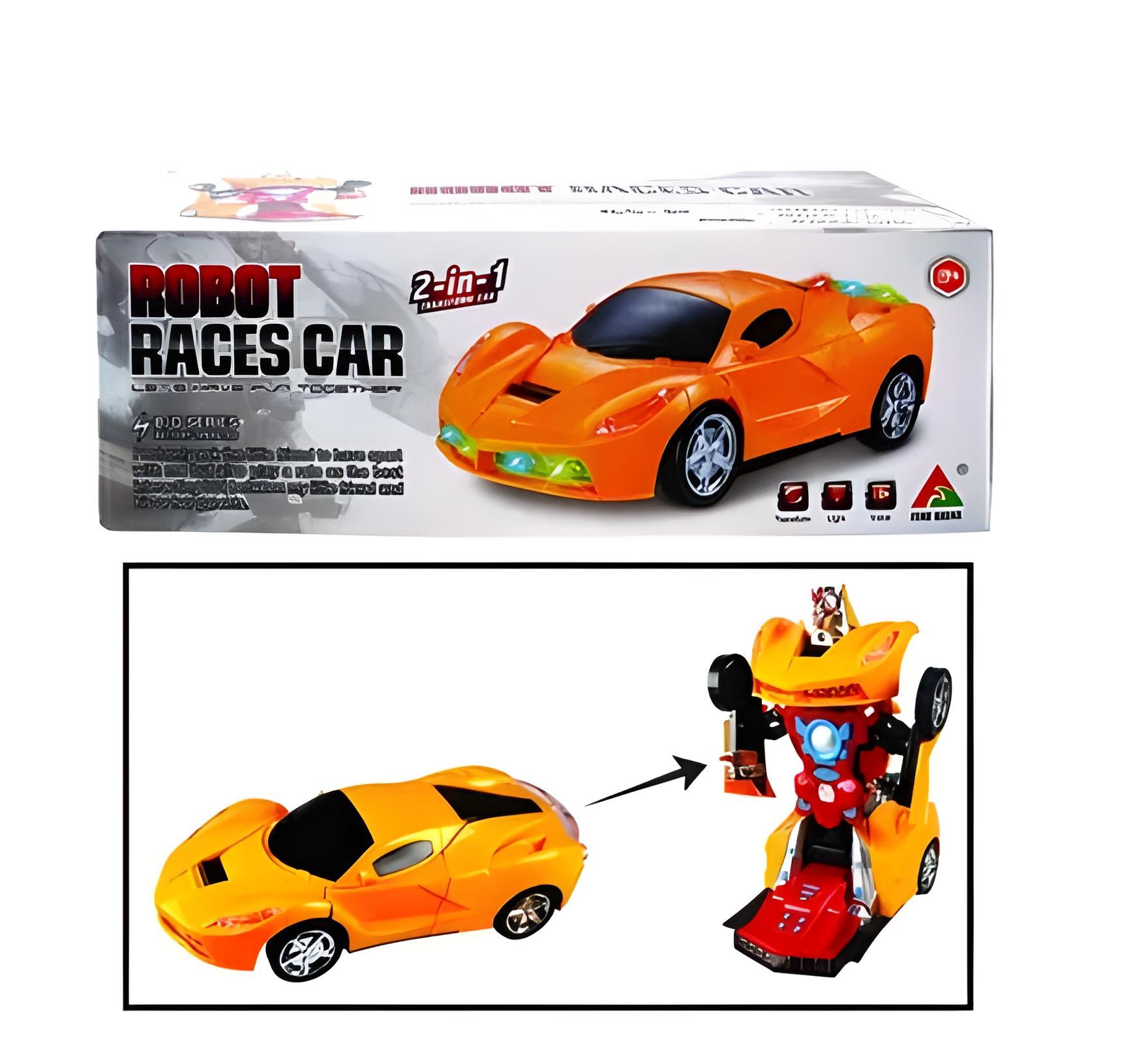 Battery Operated Transform Robot 24Cm