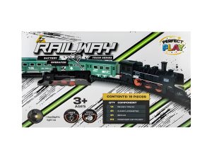 Battery Operated Train Set 19Pc 47Cm