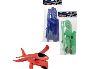 Boys P/Set Glider Foam Plane W/Gun 36Cm
