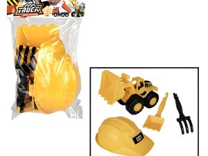 Boys Playset Constr Helmet&Vehicle Set