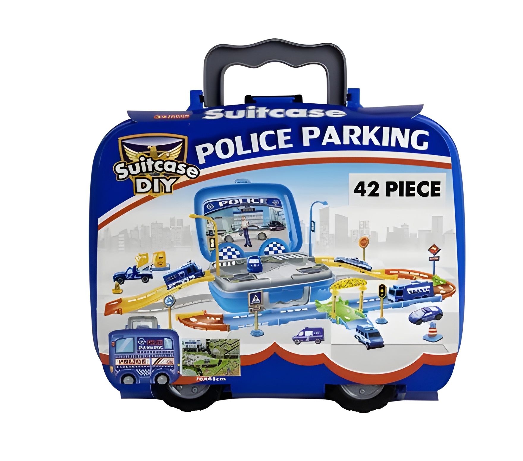 Boys Playset Parking Storage City 42Pc