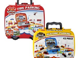 Boys Playset Parking Fire/Construct 42Pc