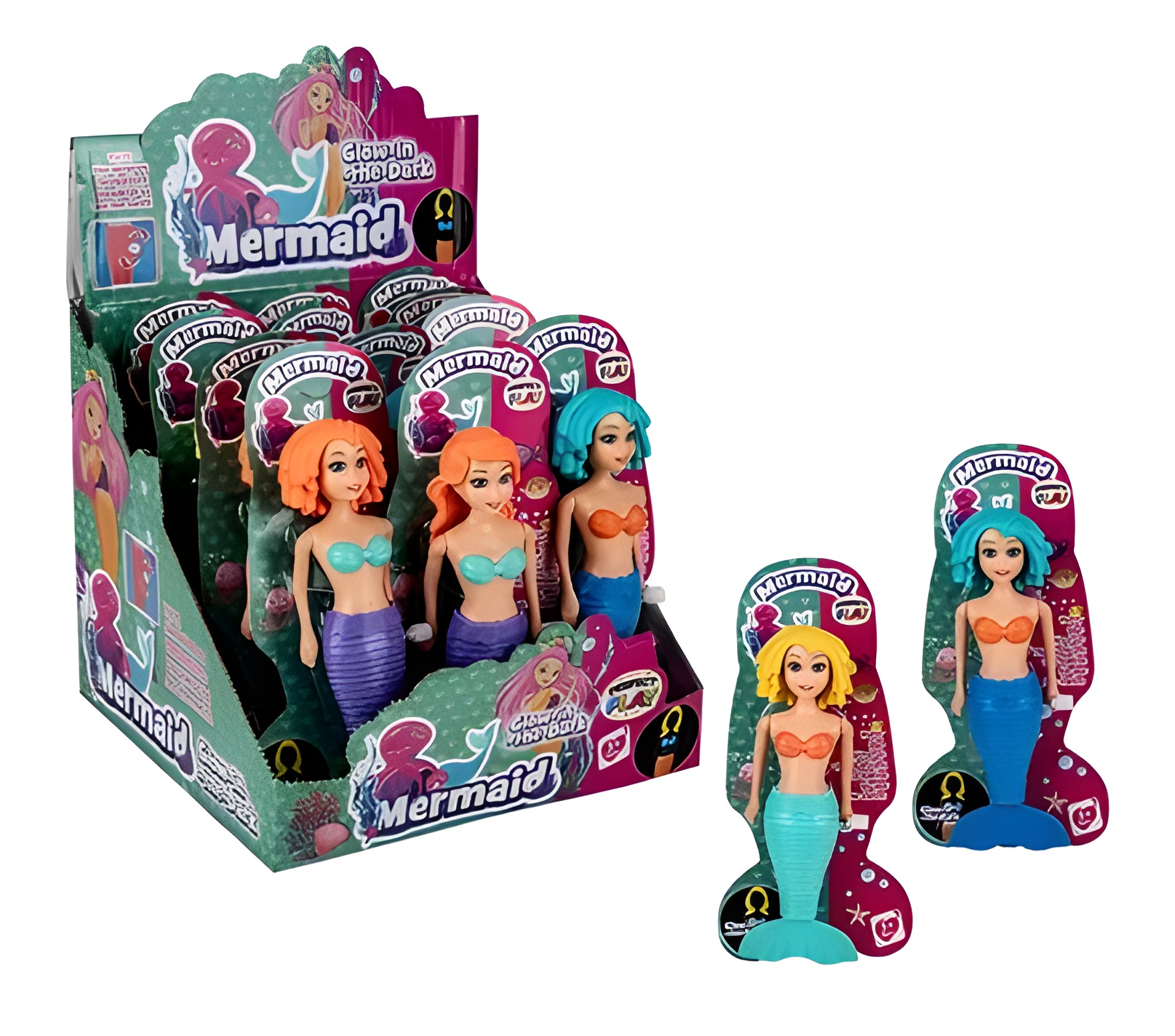 Glow In The Dark Swimming Mermaid Asstd