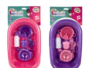 Doll Baby Bath W/Accessories Asstd