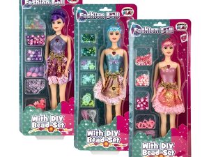 Fashion Doll With Diy Bead Accessory Set