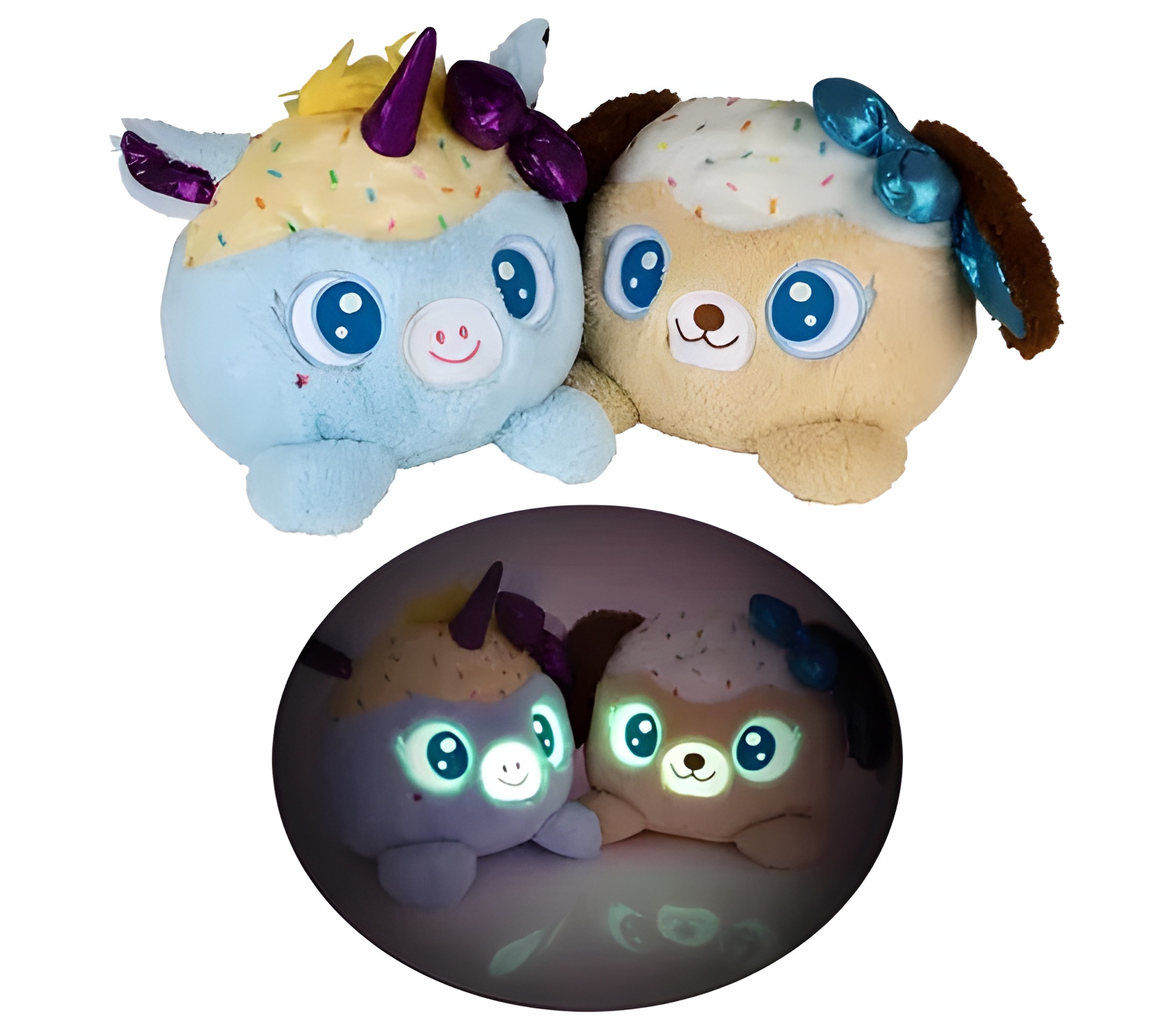 Plush Ball Glow In Dark Unicorn/Dog 18Cm