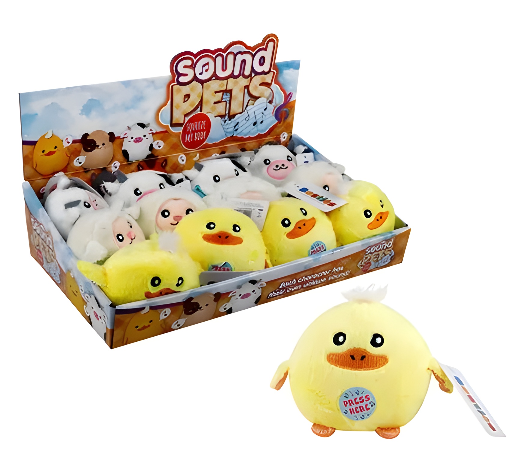 Plush Animal Farm Balls With Sound 11Cm
