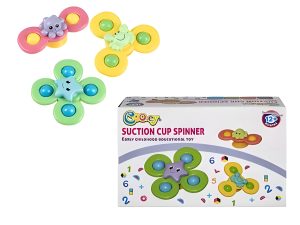 Baby Toy Edu Suction Spinner 3Pc