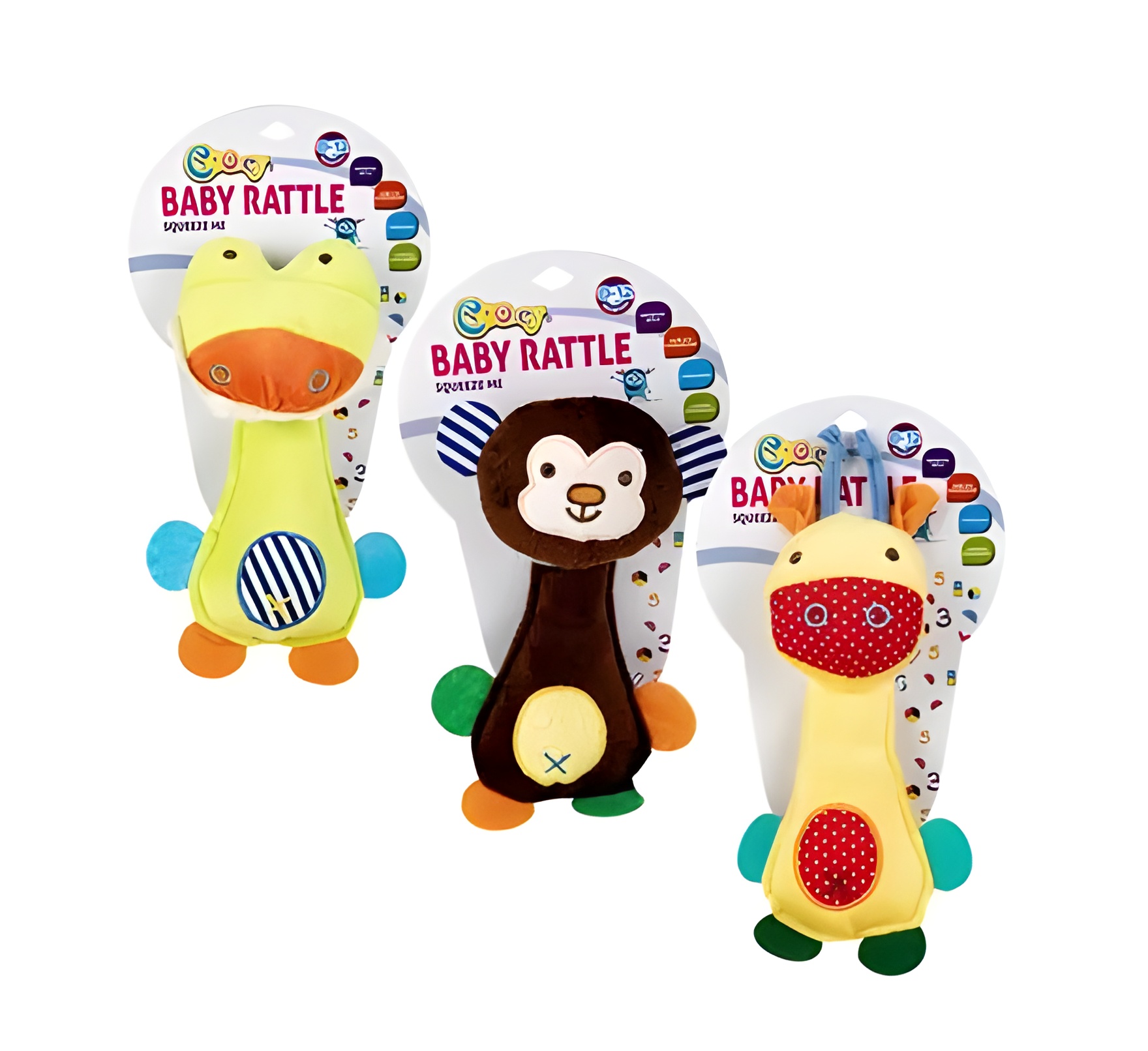 Baby Toy Plush Rattle Asstd