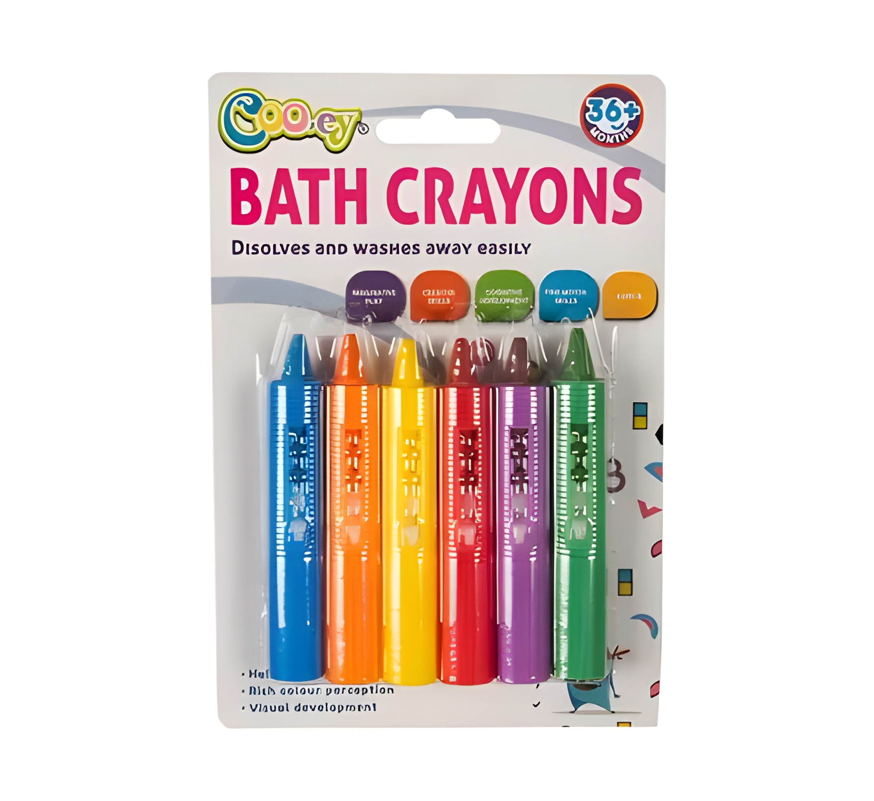 Baby Bath Bud Crayons 6Pc