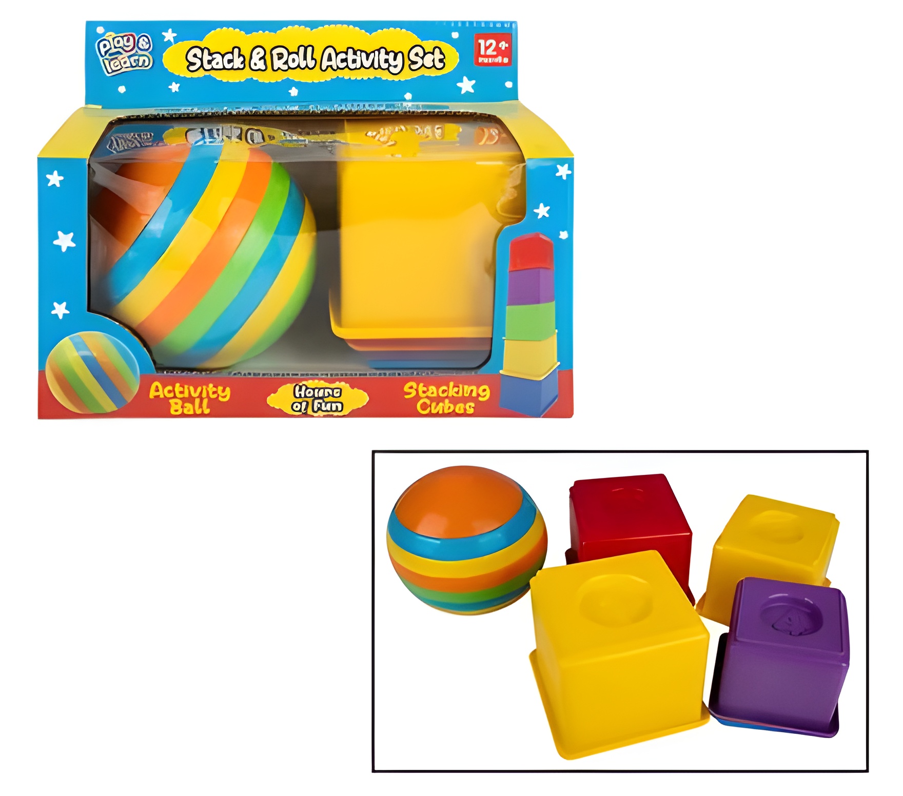 Baby Toy Edu Activity Stacking Set,2Pc