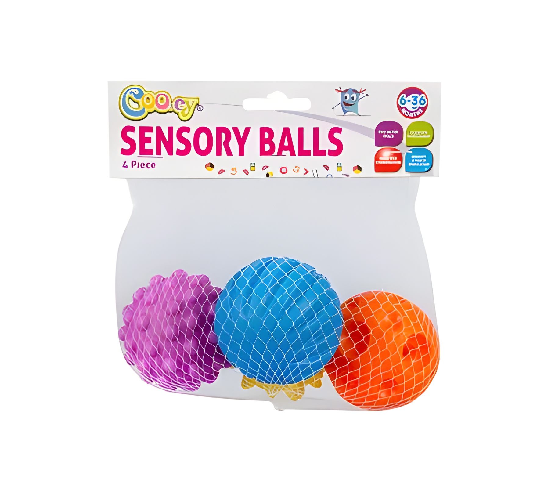 Baby Toy Edu Play/Learn Sensory Ball 4Pc