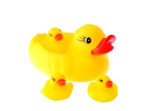 Baby Vinyl Duck Mom & Baby Set, 4Pc
