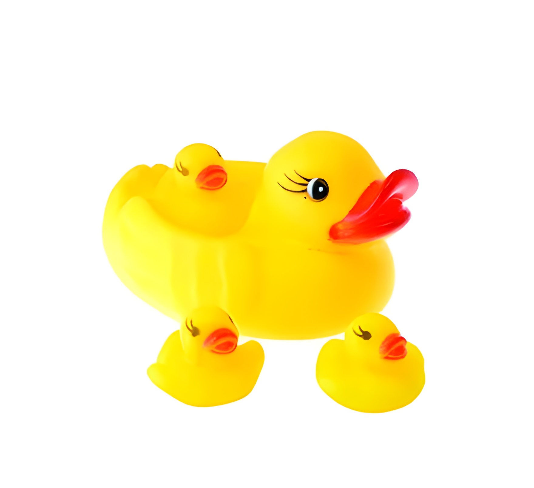 Baby Vinyl Duck Mom & Baby Set, 4Pc