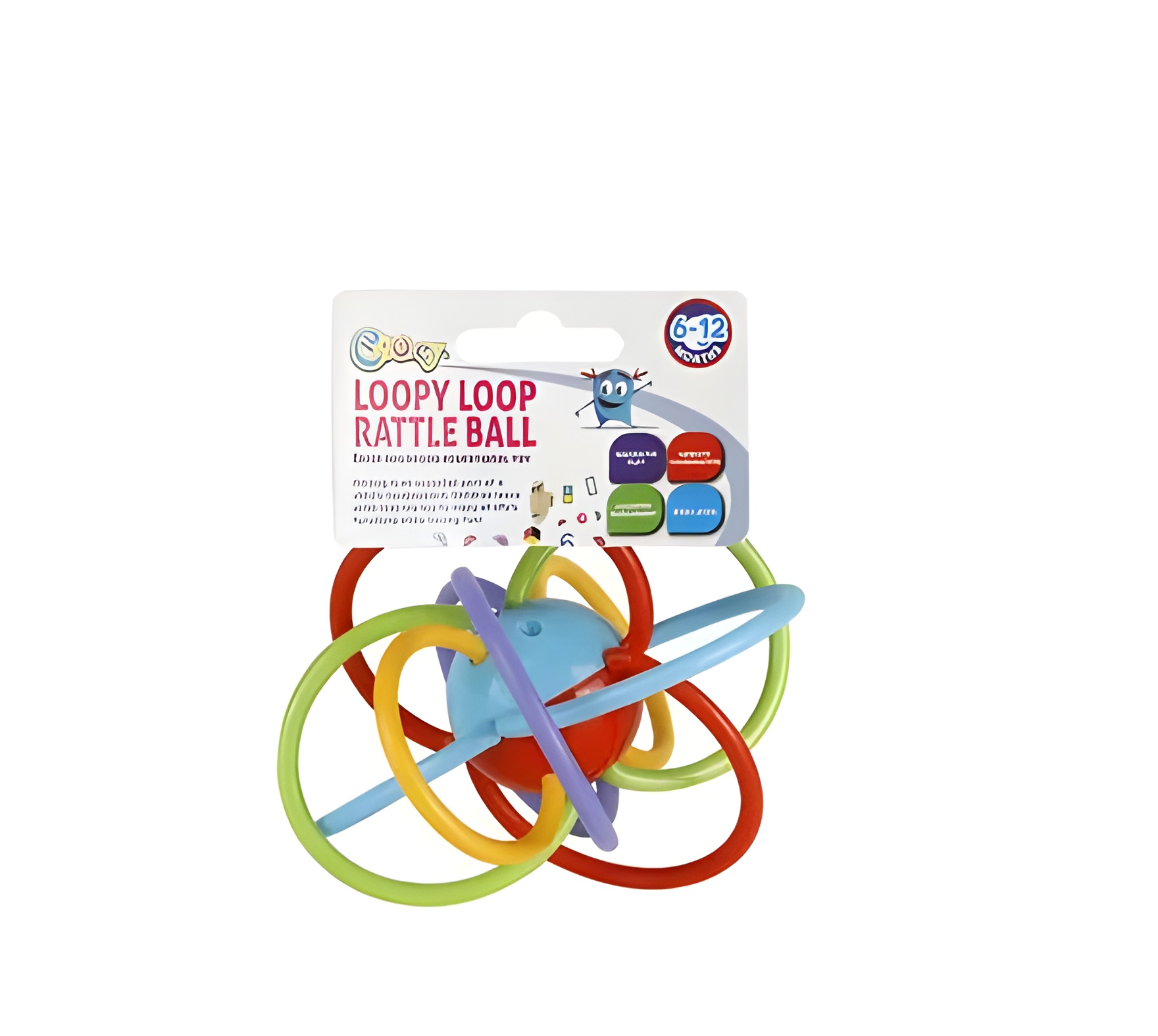 Baby Rattle Loopy Loops Ball 14Cm