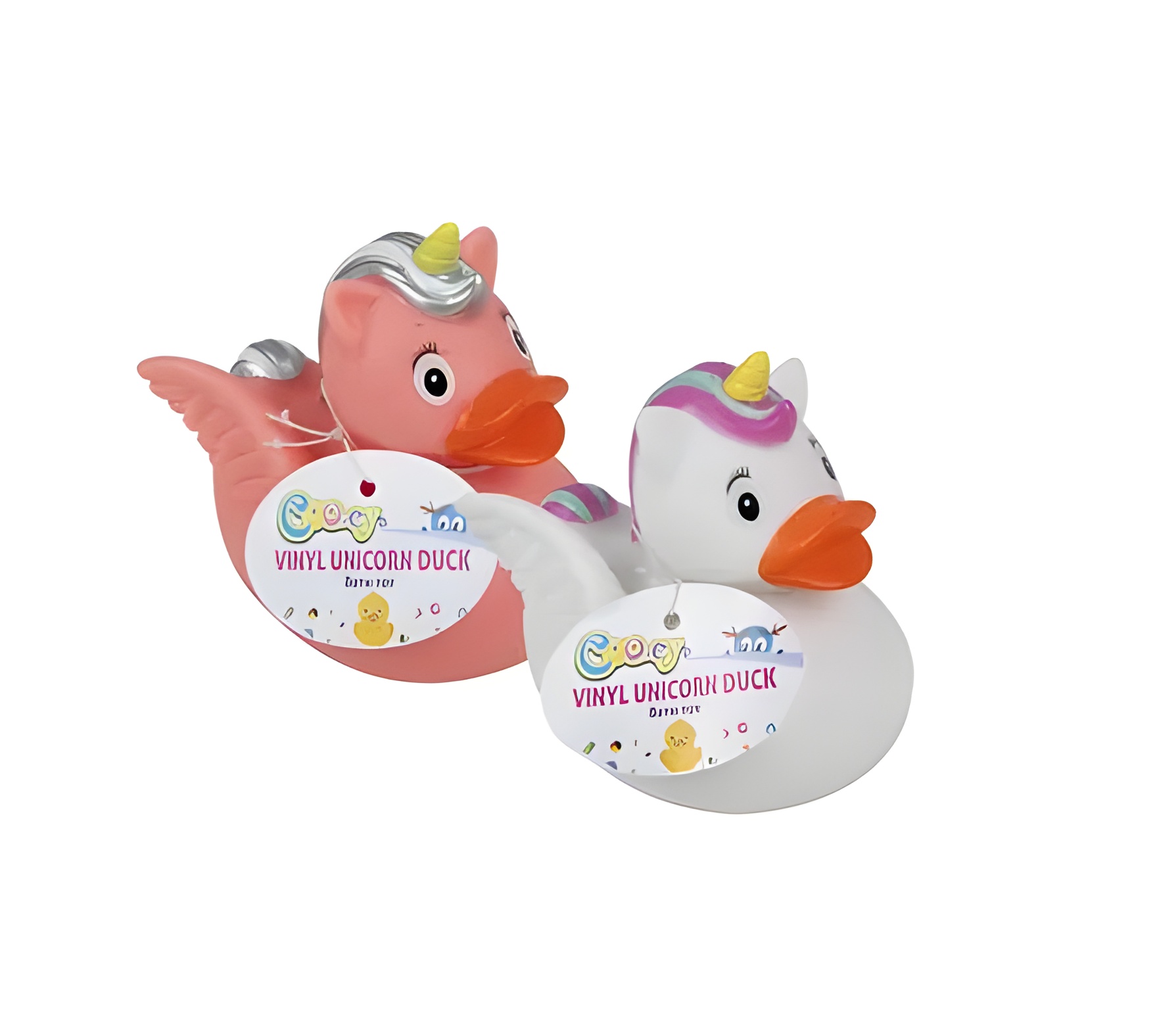 Baby Vinyl Themed Duck 9Cm, Unicorn Astd