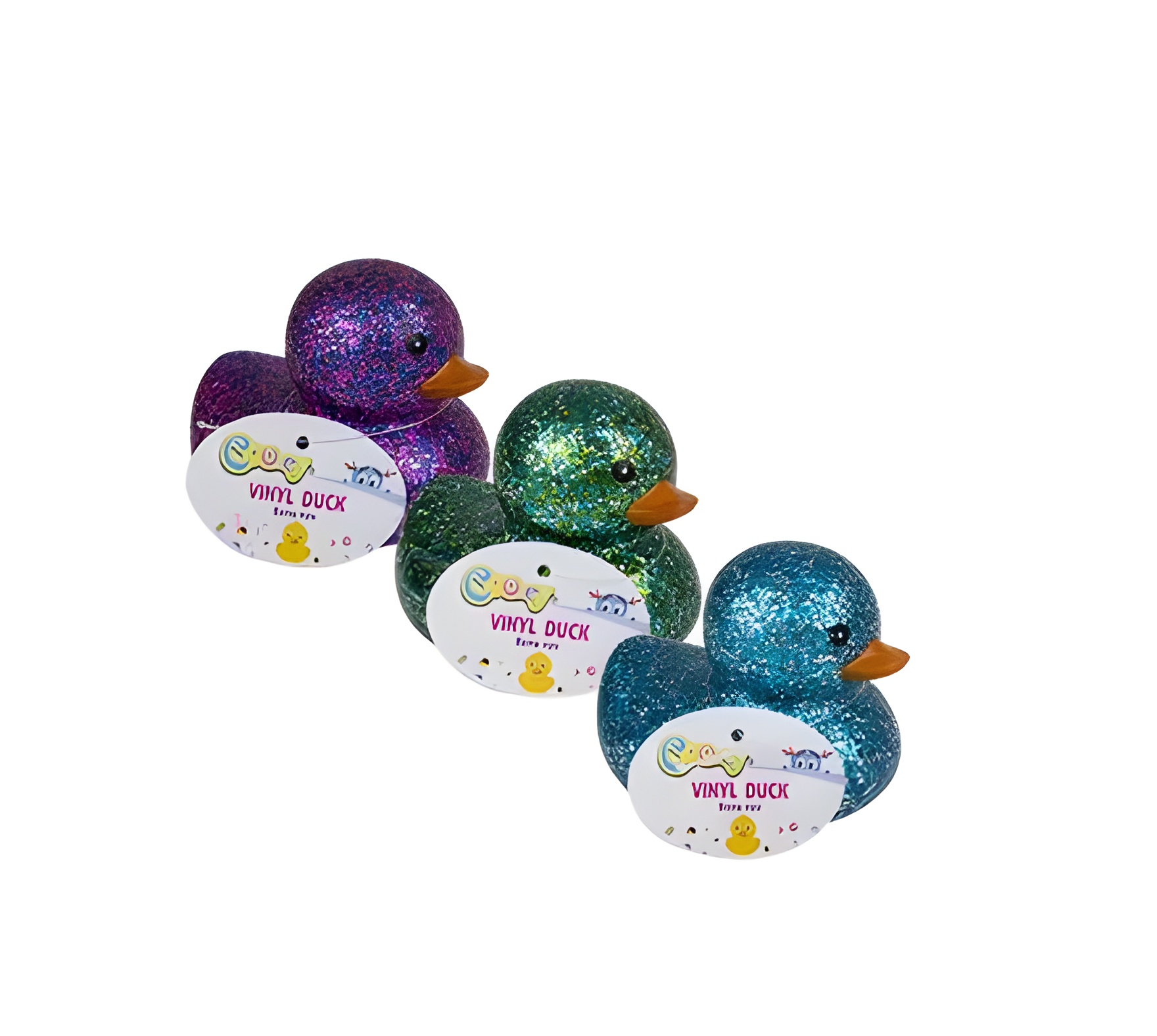 Baby Vinyl Themed Duck 7Cm, Glitter