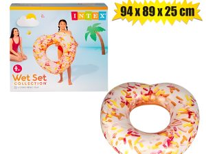 Intex Tube 94X89X25Cm Pink Donut Heart