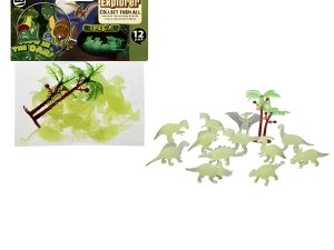 Animals Dinosaur 12Pc Gitd 5-6Cm Each