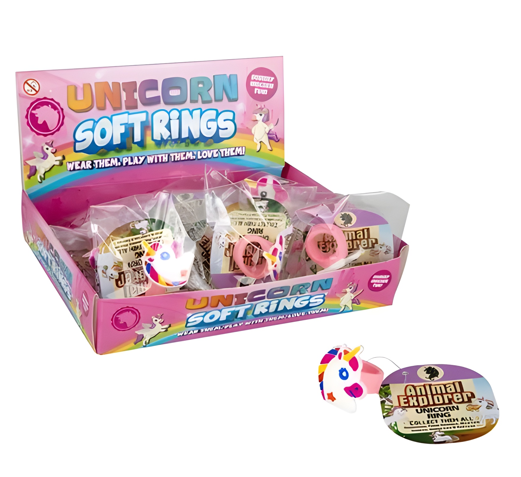 Animals Unicorn Soft Ring 3Cm