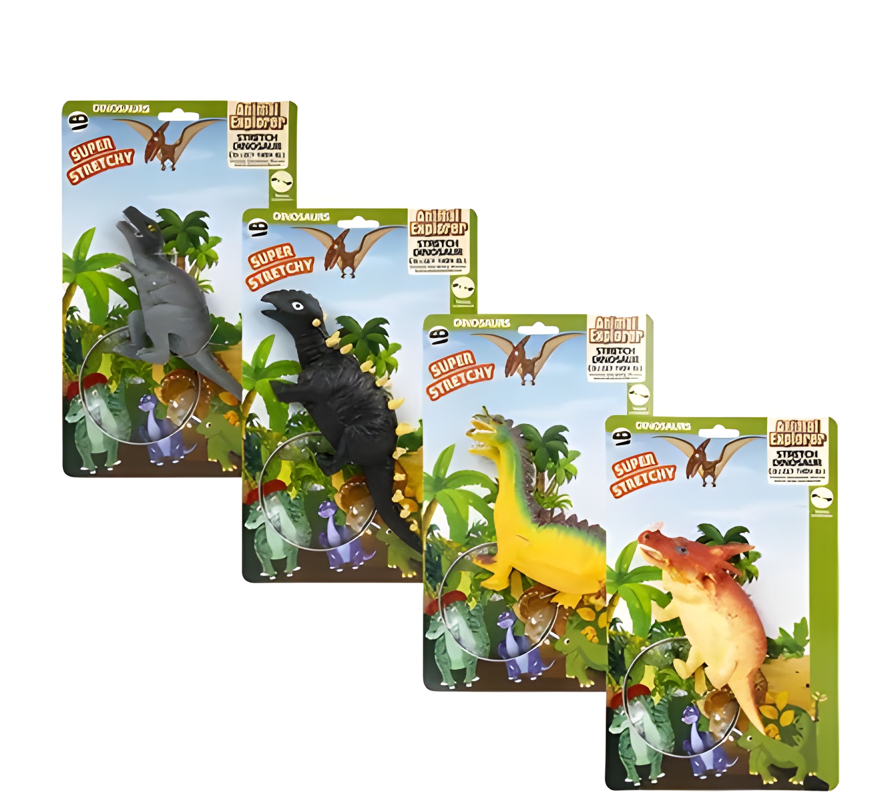 Animals Dinosaurs Stretch Asstd 13-22Cm