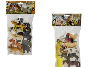 Animals Assorted Rubber 10Pc