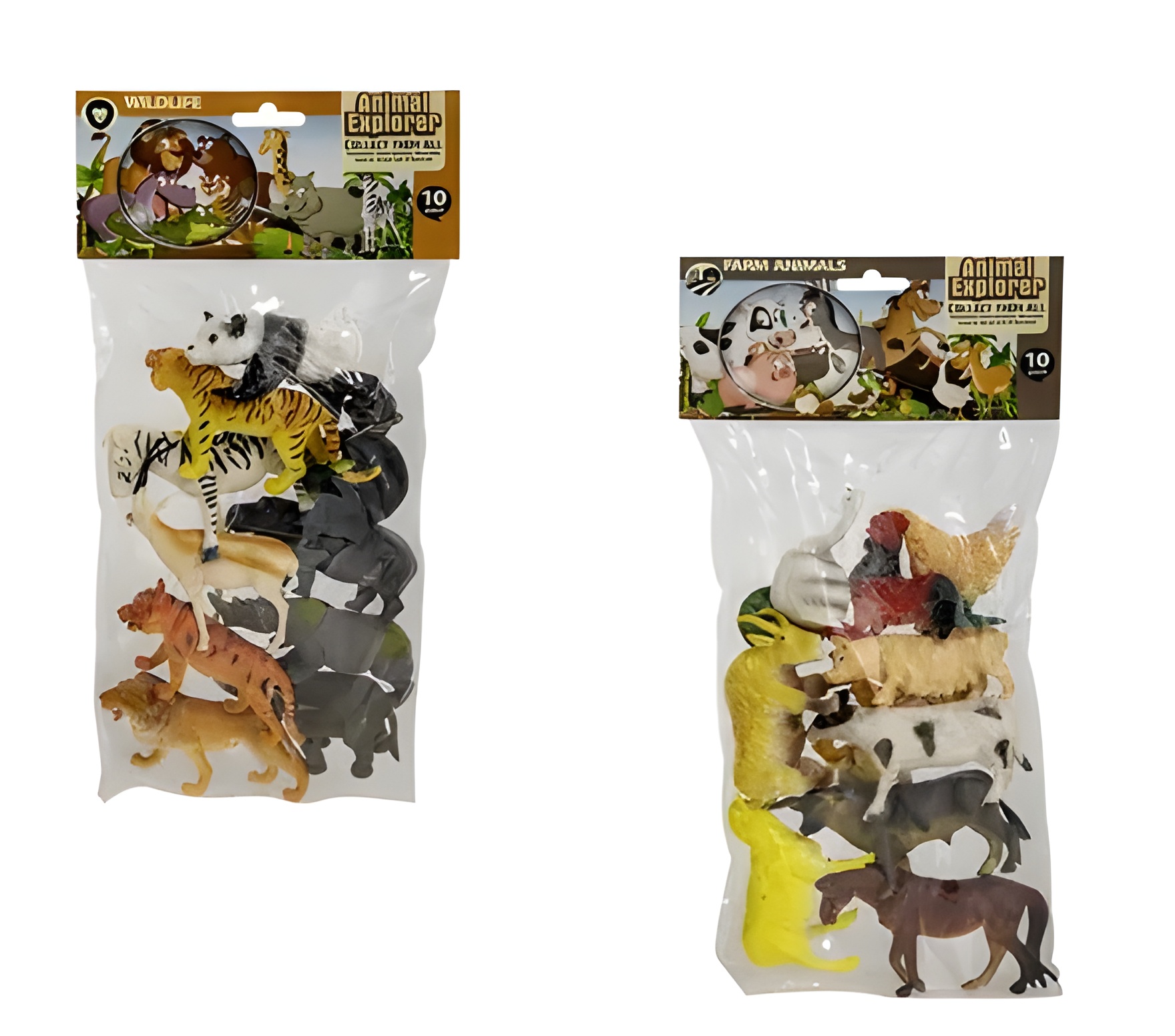 Animals Assorted Rubber 10Pc