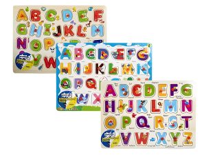 Edu Push-In Board Wooden Alphabet