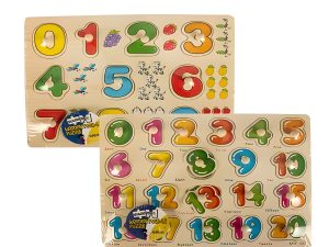 Edu Push-In Board Wooden Numbers Asstd