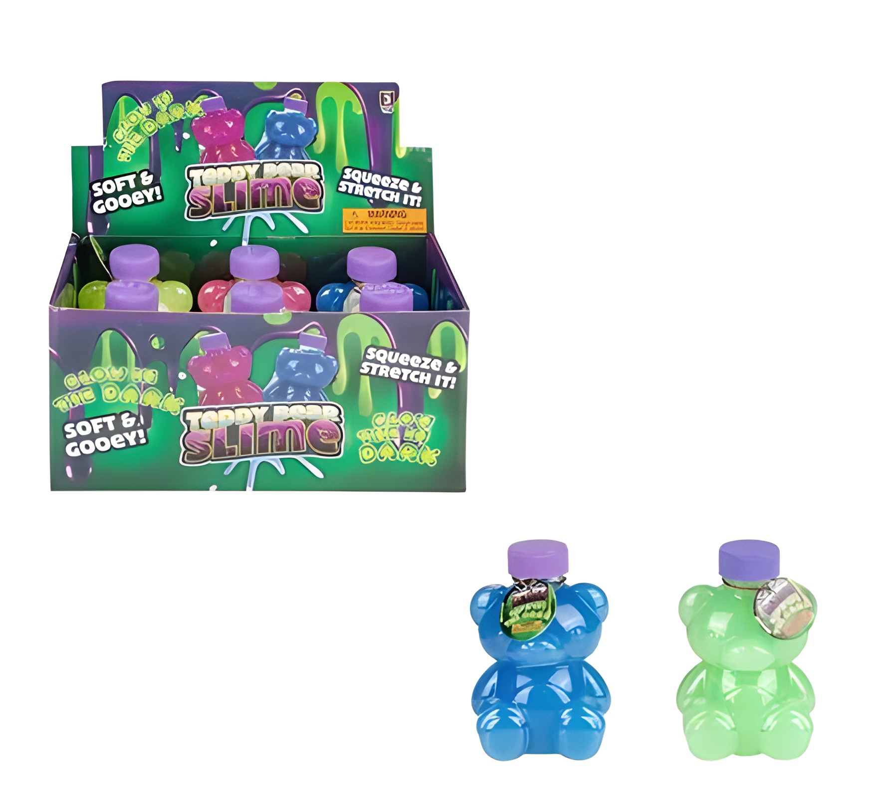 Novelty Slime Bear Glow In The Dark 11Cm
