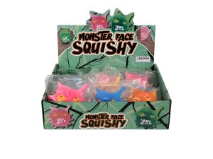 Novelty Squeezy Monster Face Asstd 7X9Cm